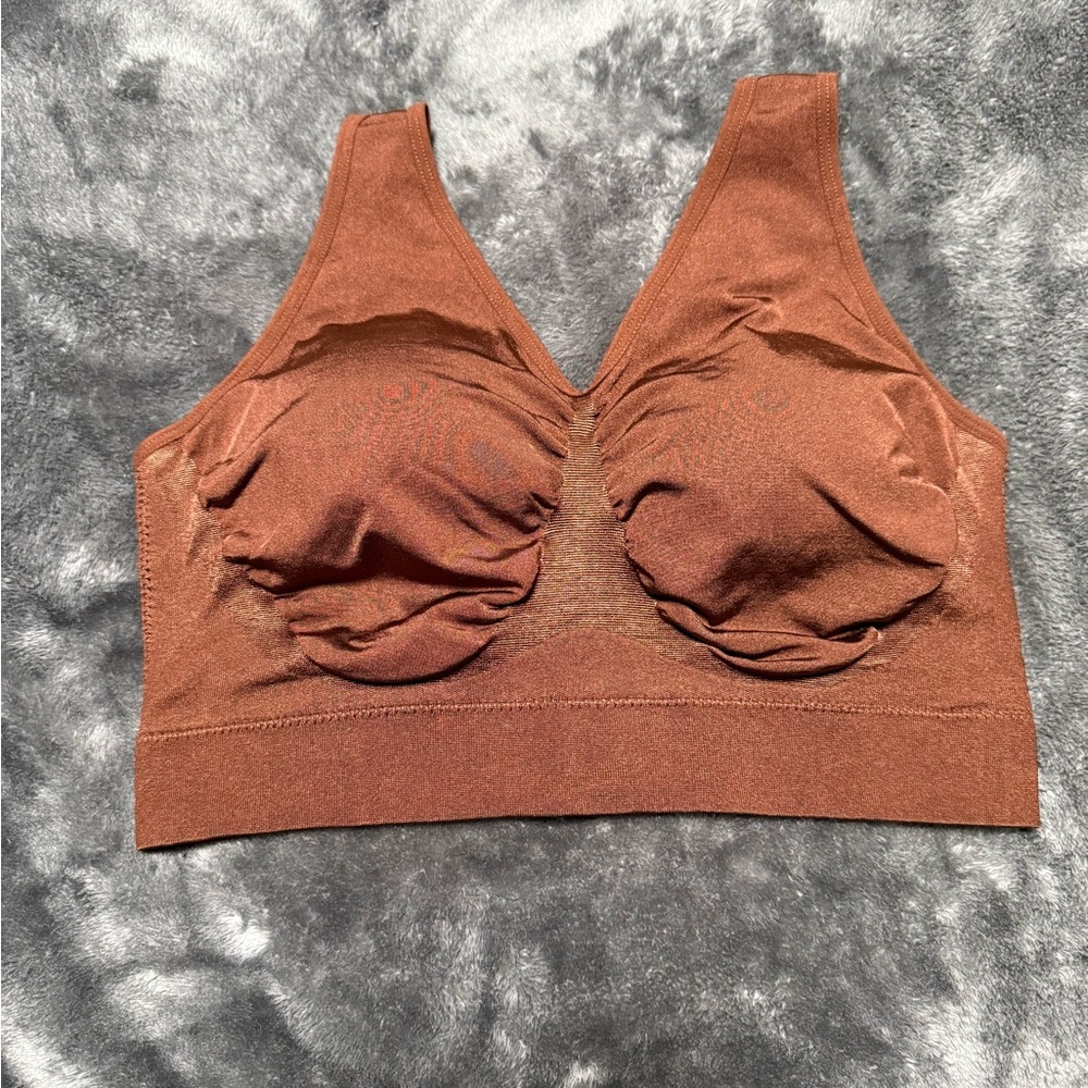 Shapermint throw on bralette chocolate color
